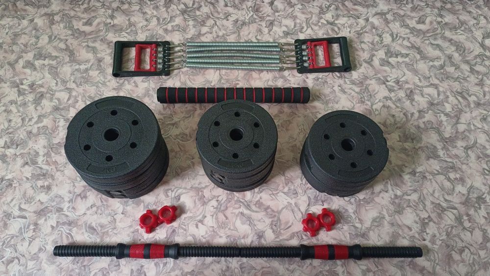Гантели(20кг) + пружинный эспандер