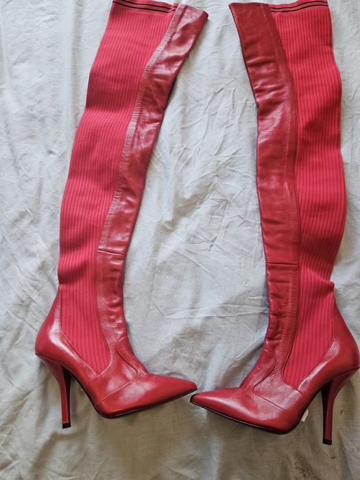 Cizme din piele fendi