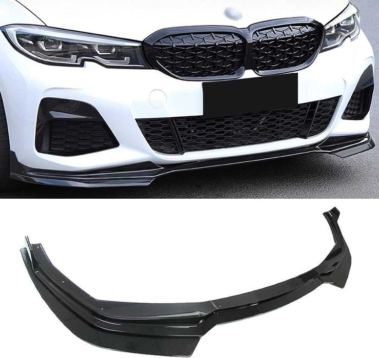 Prelungire Lip Bara Fata M BMW Seria 3 G20 G21 G28 2018+ Negru Lucios