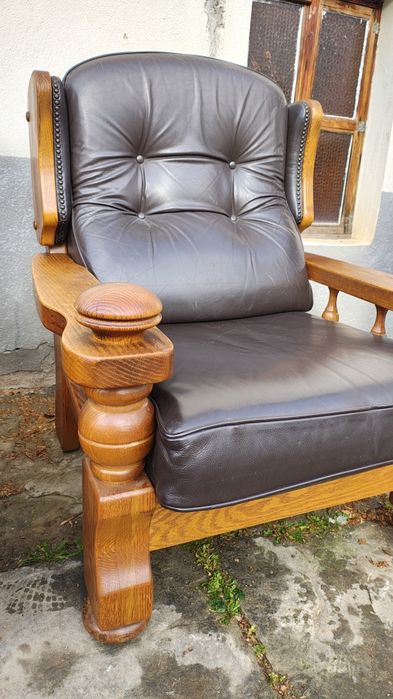 Кожени фотьойли от масивно дърво