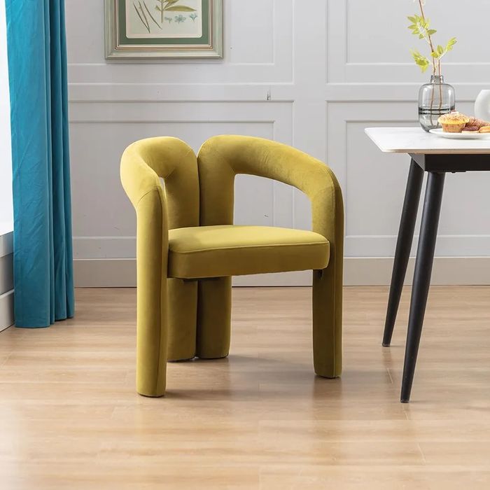 NOU Set 2x scaun M-form, catifea, olive