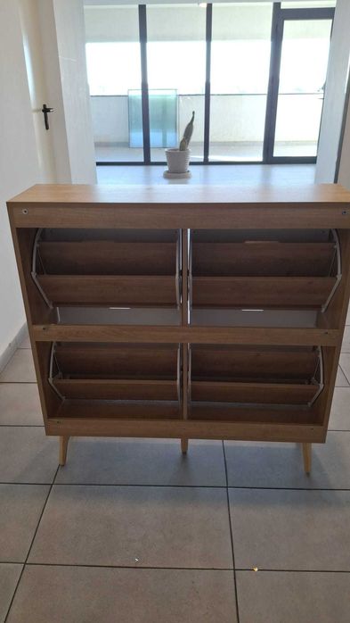 HOMCOM Dulap Pantofi cu 4 Sertare Rabatabile