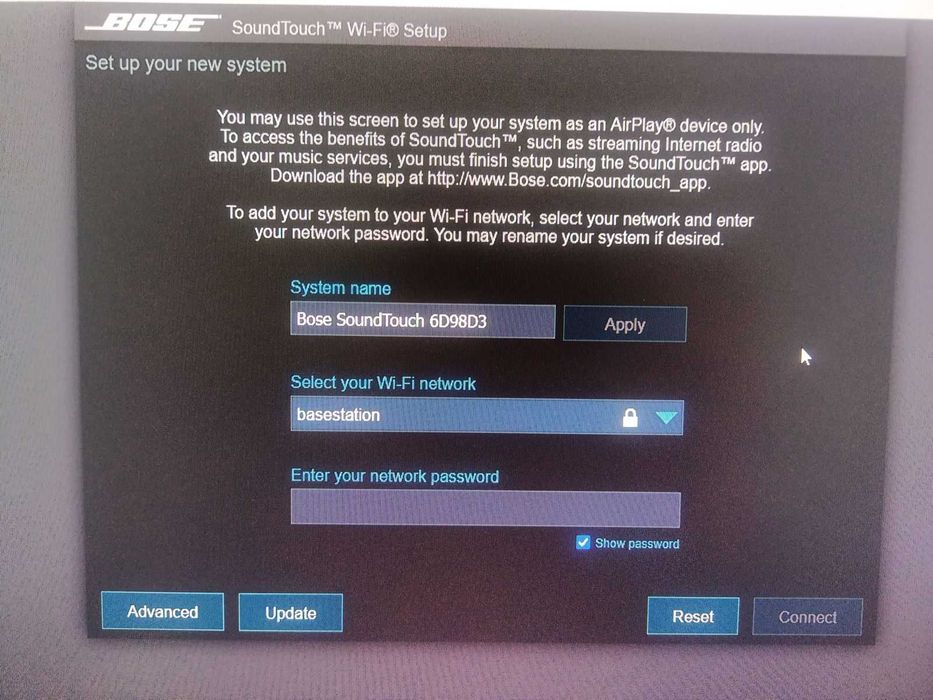 Bose soundtouch 20 wifi music system