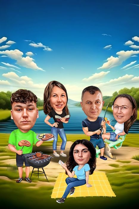 Забавна дигитална карикатура