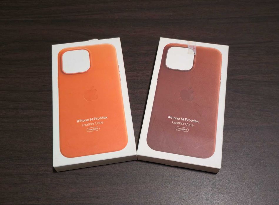 Husa piele originala Apple Leather Case Magsafe iPhone 14 Pro Max