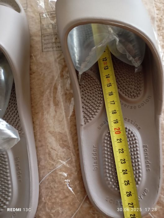 Slapi talpă masaj măr 41 noi,28 cm talpa
