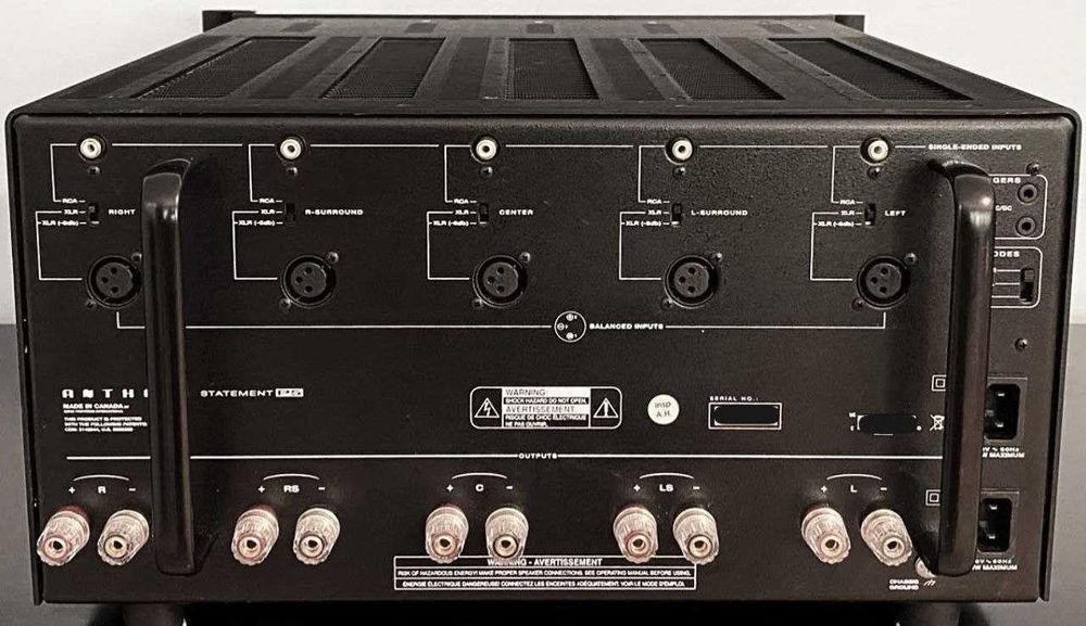 Amplificator High-End Anthem Statement P5, 5X325 Watt,S/N ratio 125 dB