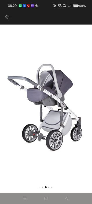 Cărucior Anex Sport 3 în 1 Nebulas Blue – set complet