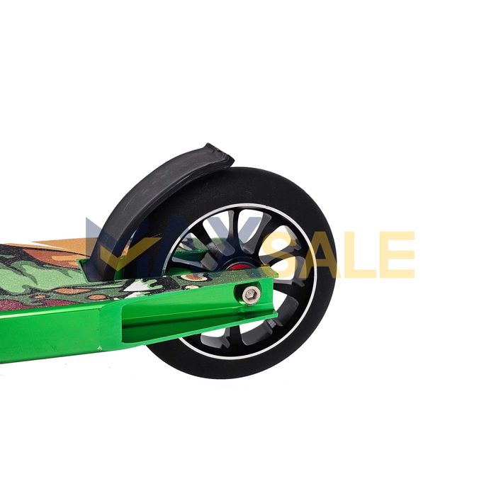 Детска тротинетка скутер scooter трикове алуминиева черна зелена про