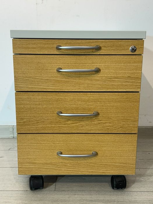 Rollbox cu 4 Sertare; Mic Dulap Birou; Comodă; Casetieră; Noptieră