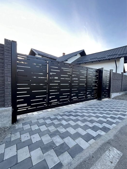 Gard din tabla decupata si fier forjat