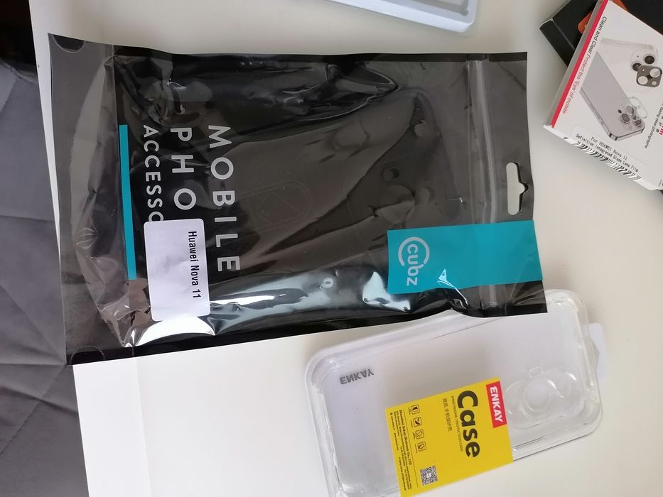 2 huse + folie sticla + folie sticla camera Huawei Nova 11