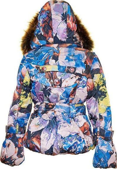 Шикарный пуховик! Мех енот