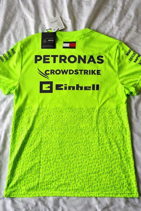 Mercedes AMG Petronas F1 тениска – оригинална, неон зелена, размер L (