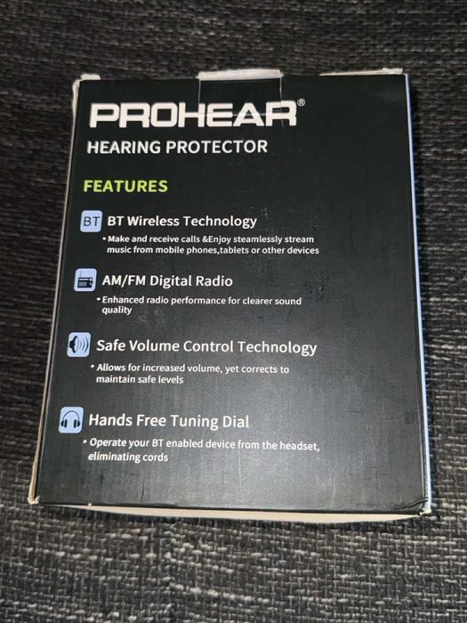 Căști protecție Prohear cu Bluetooth și Radio AM/FM