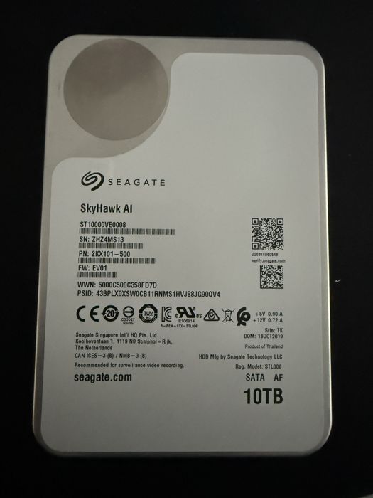 HDD Seagate SkyHawk 10TB 3.5" 7200RPM – Health Good