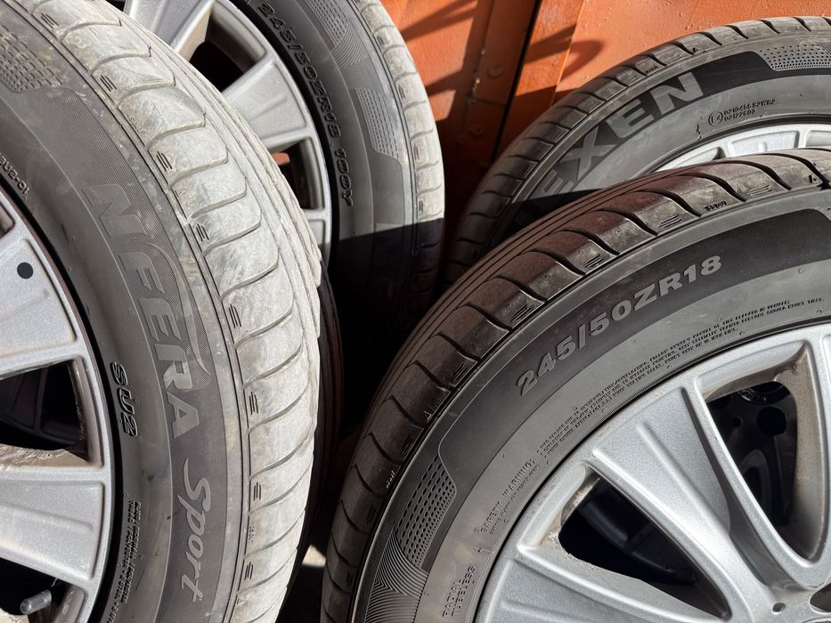 Оригинални лети джанти 18-ки с нови гуми за Mercedes W222  ( W221 )