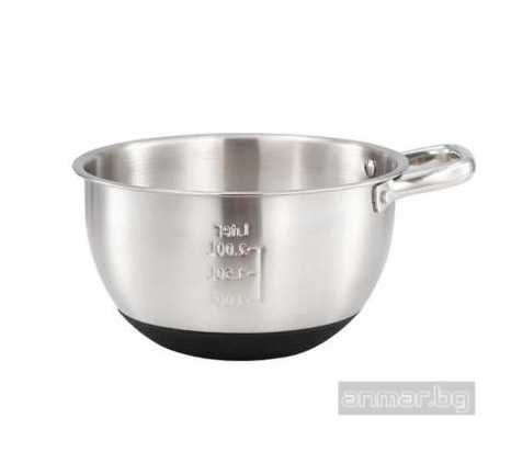 Купи стомана, басан с дръжка, антислип дъно различни размери