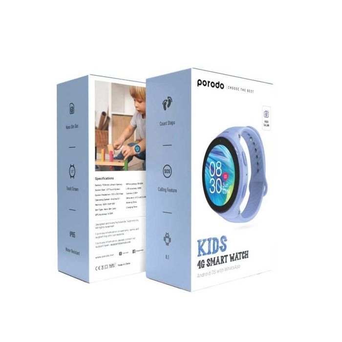 Детские смарт часы Porodo 4G Kids GPS