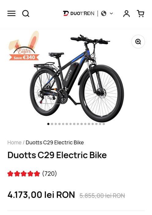 Bicicleta electrica duotts c29