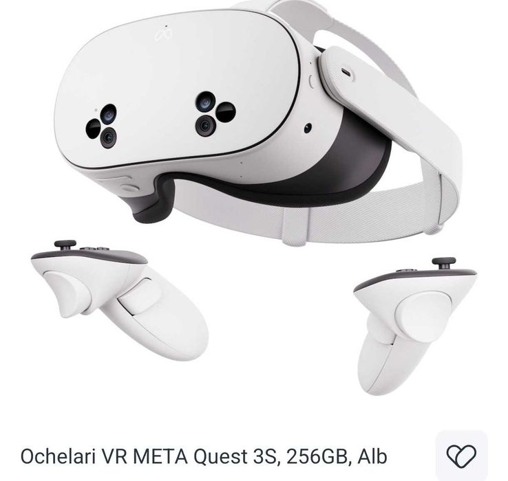 Ochelari VR META Quest 3S, 256GB, Alb