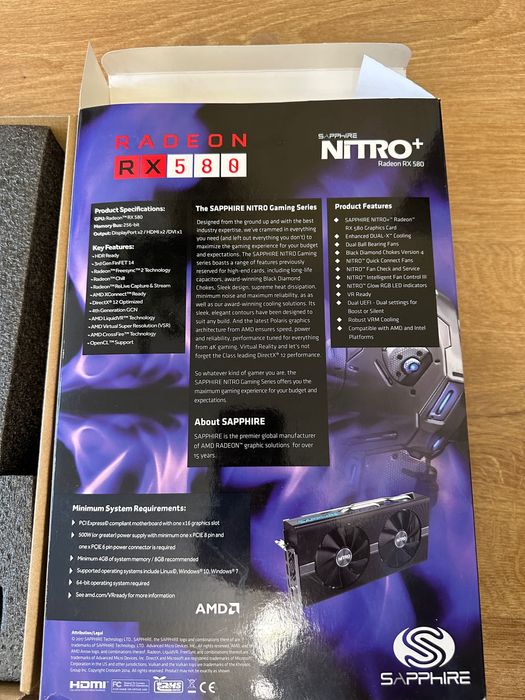 Radeon RX 580 4Gb GDDR5 Sapphire NITRO+ GAMING ТОП