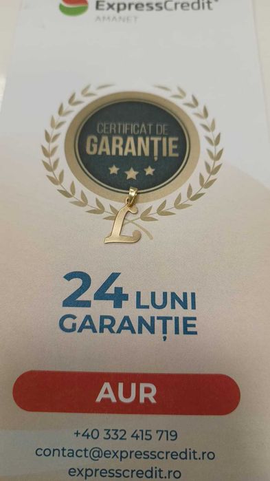 [AG24 Harlau B.45751.1] Pandantiv aur 14k 0.79gr -Garantie 2 ani!