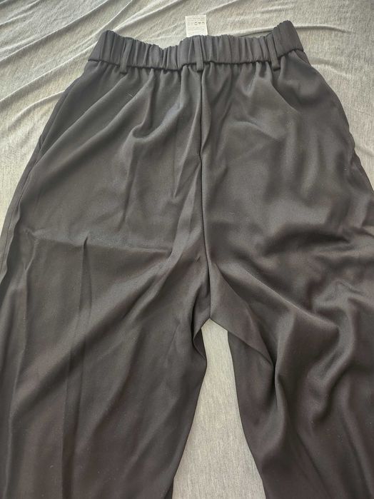 Черен дълъг широк панталон