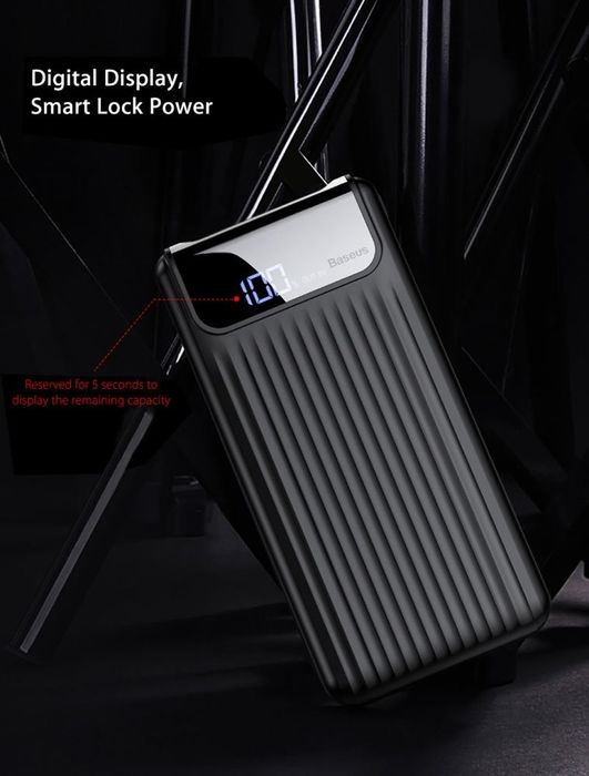 Baseus Thin Power Bank 10000mAh - преносима външна батерия