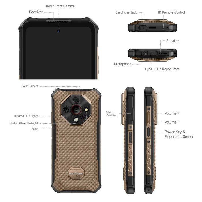 Ulefone Armor X16 Pro 5G 16GB RAM 256GB ROM с IP68 защита