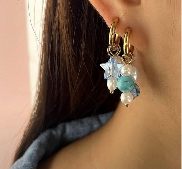 Необычные ассиметричные серьги