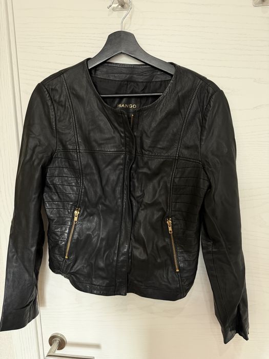 Пальто и коженая куртка