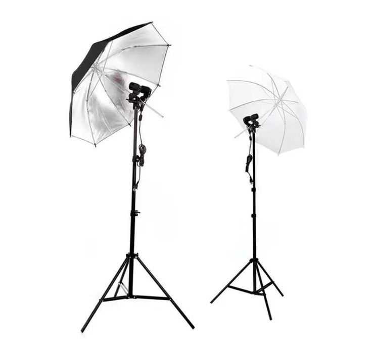 Комплект чадър, статив и държач с фасунга E27 – за фото и видео