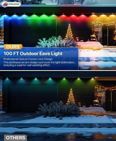 Интелигентни външни светлини LPHIANX, 30 м, 80 LED, RGB смарт