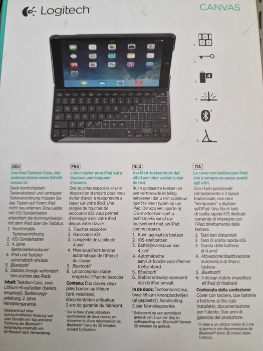 Tastatura cu husa Logitech Canvas pentru iPad Air / 920-007286