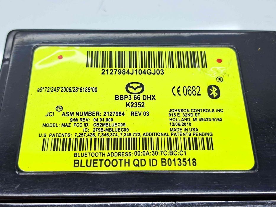 Modul confort MAZDA 3 II Hatchback Facelift [Fabr 2011-2013] BBP366DHX