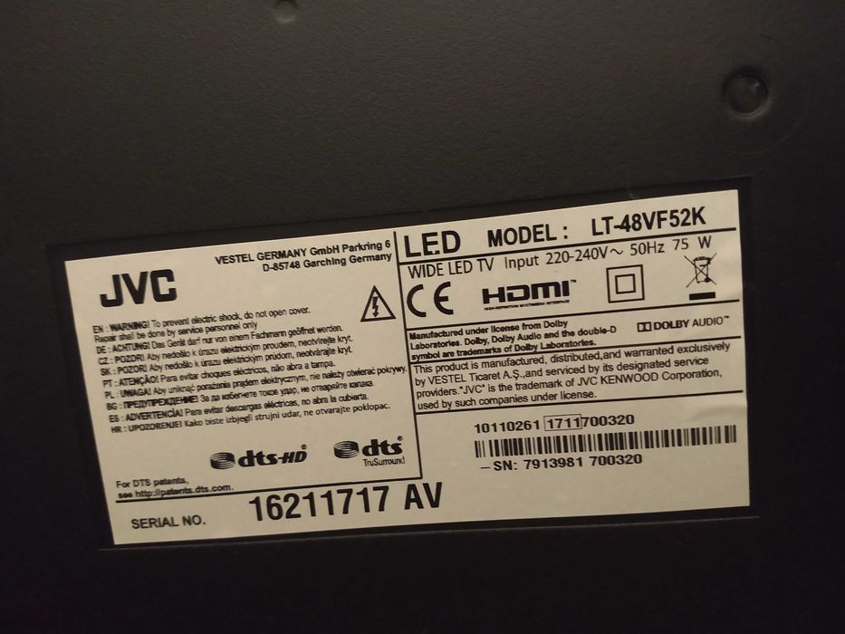Телевизор JVC 48"