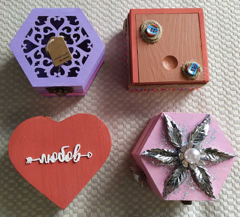 Ръчно изработени кутийки за бижута
