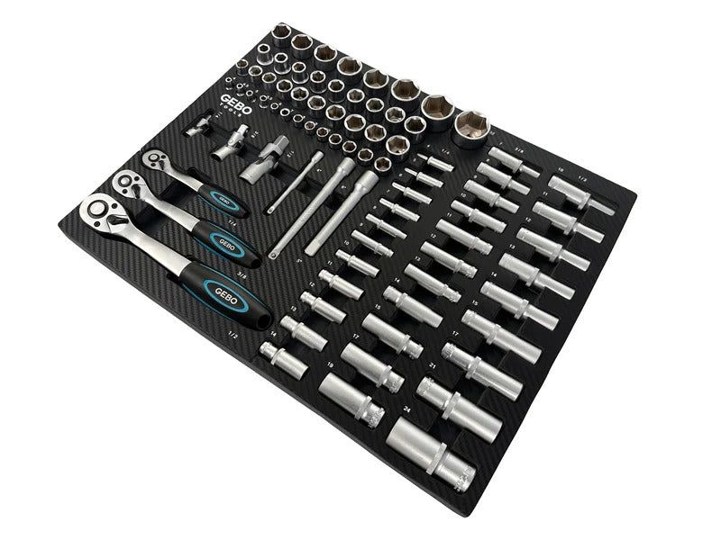 Професионален комплект gebo tools с 81 части - модул за шкаф с дълги и