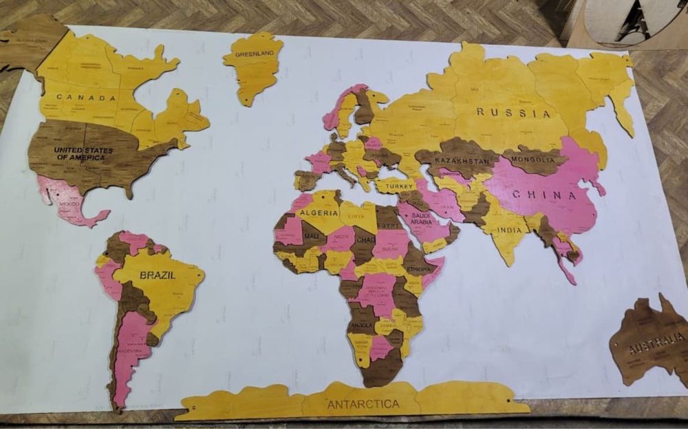 Декор карты мира