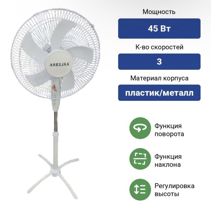 Вентилятор aselisa тихий и мощный