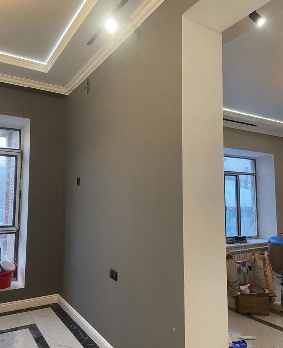 Покраска, обои, левкас