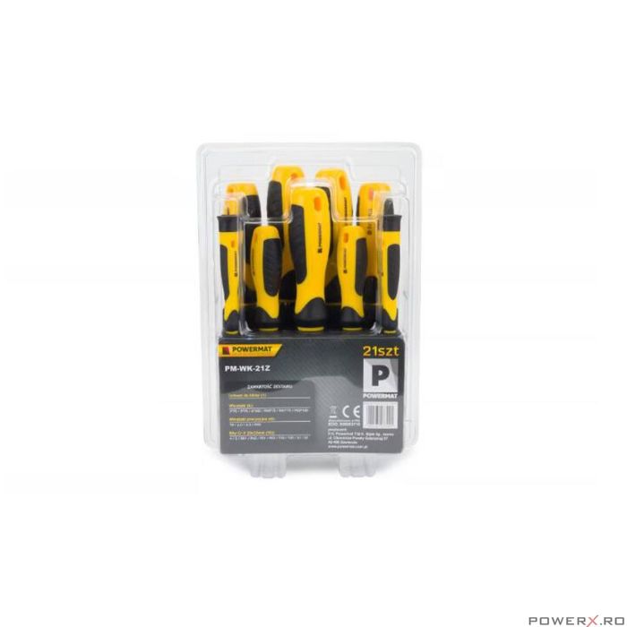 Set 21 surubelnite cu suport, Powermat
