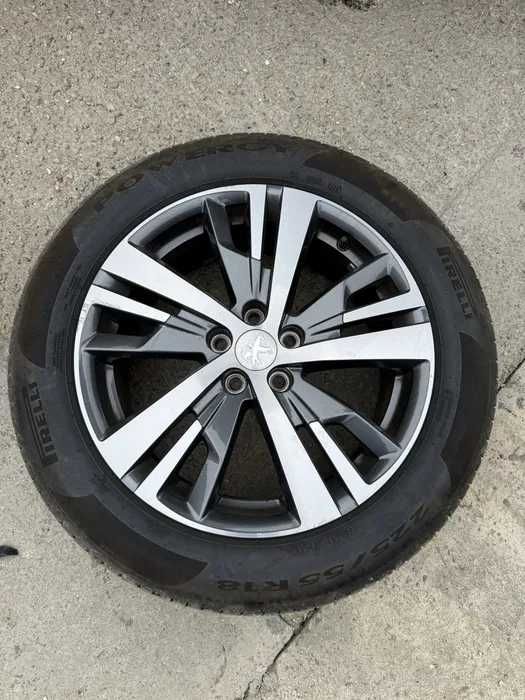 Set Roti Vara Originale Peugeot 3008 5008 R18 Model Detroit 5x108, Anvelope DOT 2025 Ca Noi  : 7.5J x 18 ET 49
