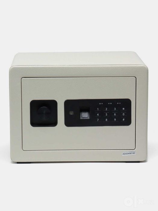 Сейф Deli 33559 с отпечаткам пальца белый 25х35х25 10кг