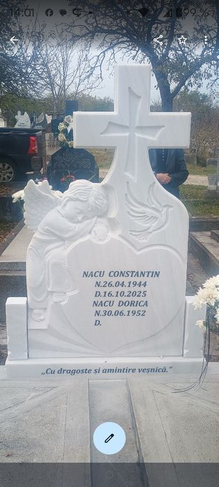 Monumente funerare, cruci marmură