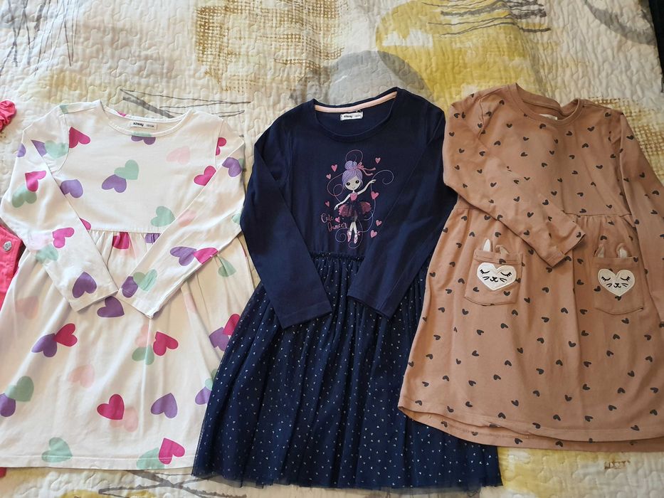 Есенно зимни блузи и клинове за момиченце, размер 116-122