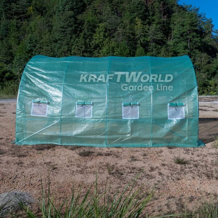 Градинска Тунелна Оранжерия 4 м KraftWorld Garden Line – усилена конст