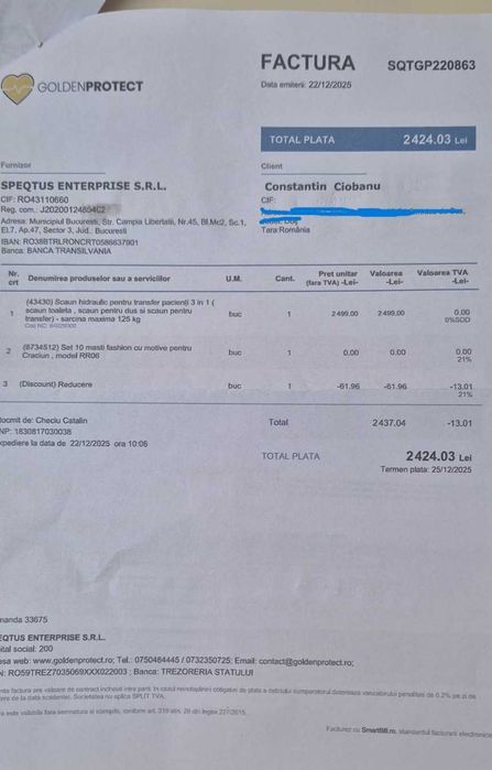 Scaun medical hidraulic pentru transport pacienti