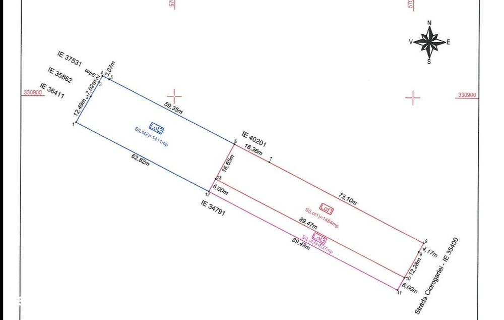 Teren intravilan 1.484 mp Bacu posibilitate 4 loturi, la drum județean